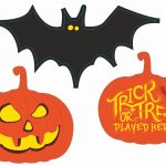 Halloween Signs printed and cut to shape - Bats and Pumpkins