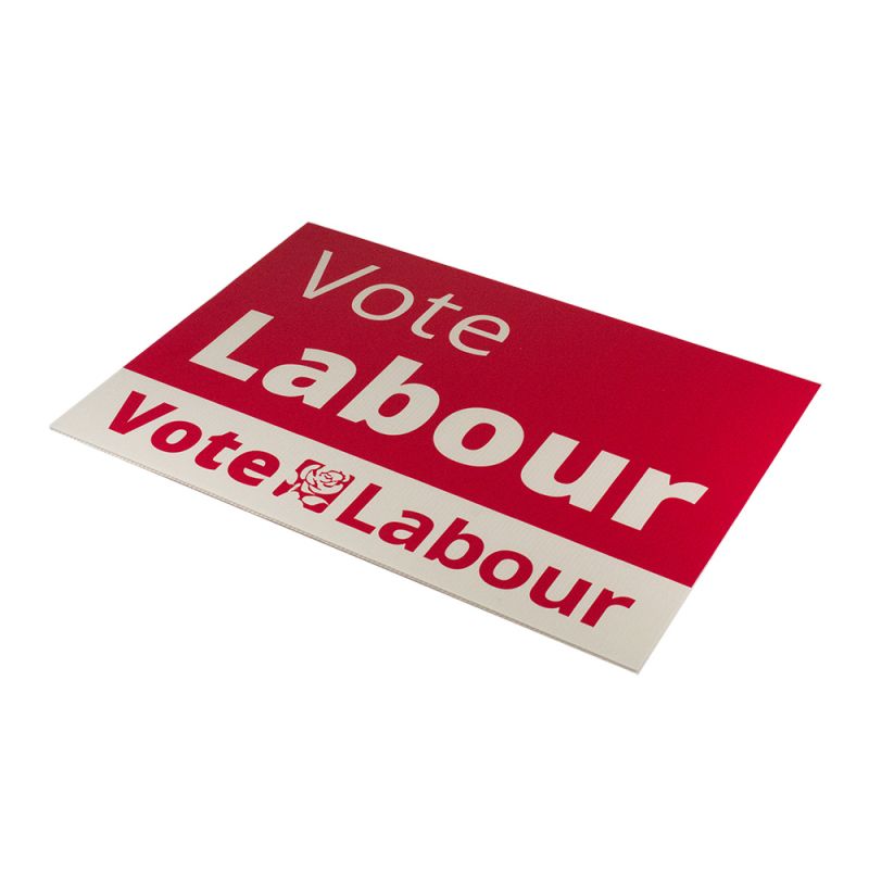 Printed Correx Labour election board