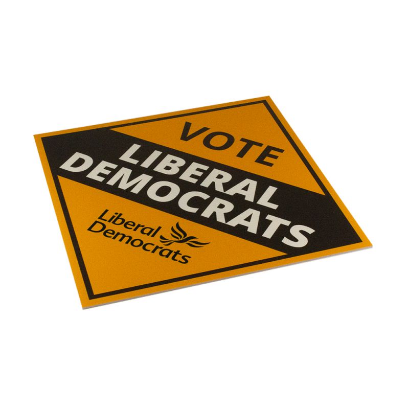 Printed Correx Liberal Democrats election board